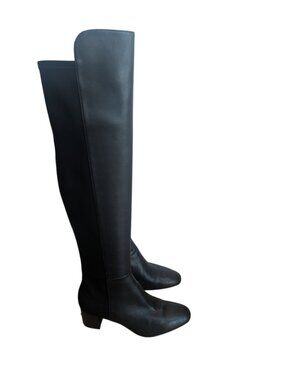 Stuart Weitzman Over The Knee Heeled Boots ~ Women 7.5B ~ Black Leather